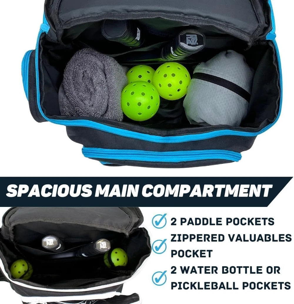 Pickleball Backpack & Paddle Cover - Large Pickle Ball Bag for Men and Women