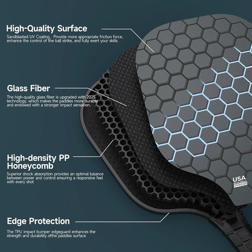 Pickleball Paddles Set of 2 Carbon Fiber
