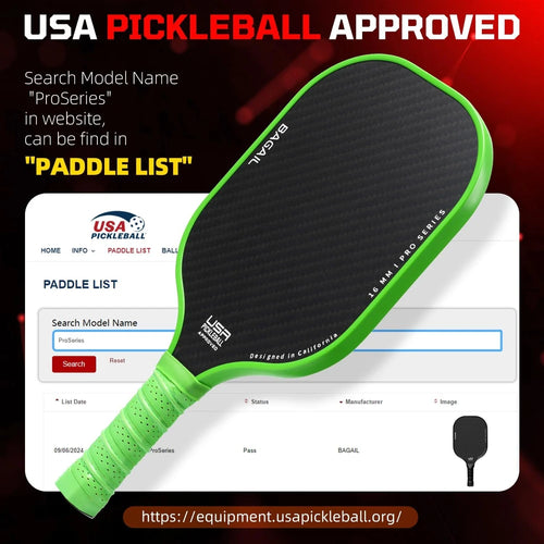 Pickleball Fiberglass Surface Paddles - 4 pack