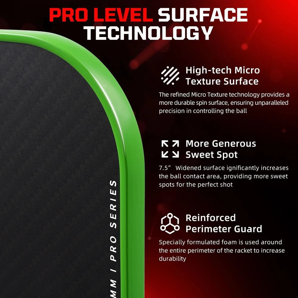 Pickleball Fiberglass Surface Paddles - 4 pack